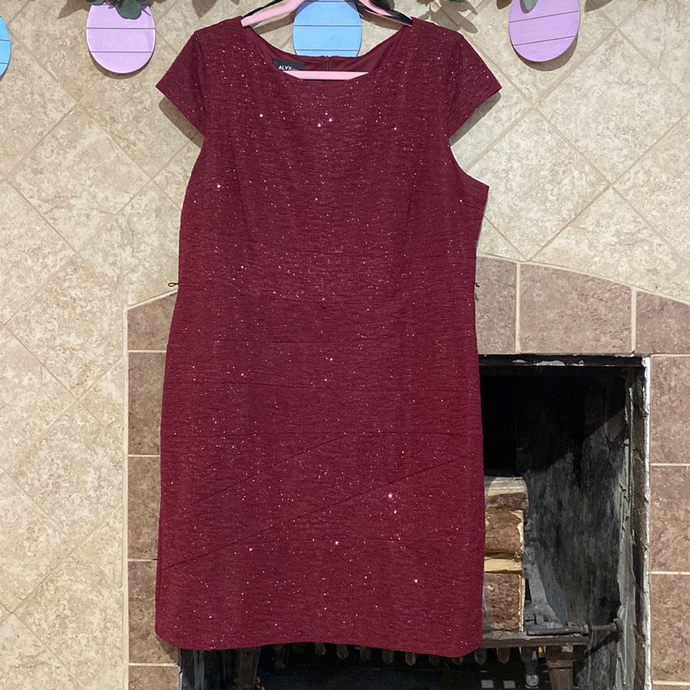 ALYX Glittery maroon dress